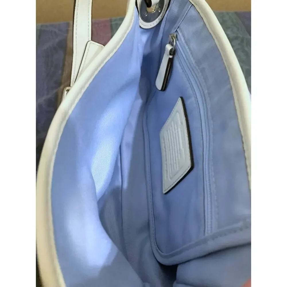 COACH HADLEY Small White Leather Buckle-Trim Field Bag Crossbody F29763